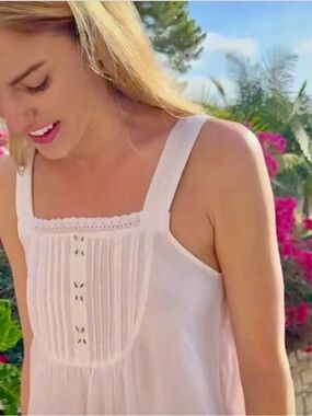 Jacaranda Living Women’s White Sleeveless Cotton Nightdress NWT